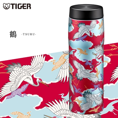 タイガー魔法瓶 アートボトル＜鶴/赤＞
